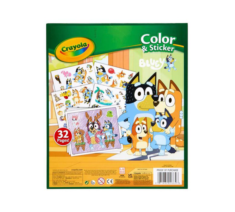 Crayola Bluey Colour & Sticker Book