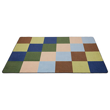 Patchwork Seating Rug - Earthtone 6ft x 9ft Rectangle