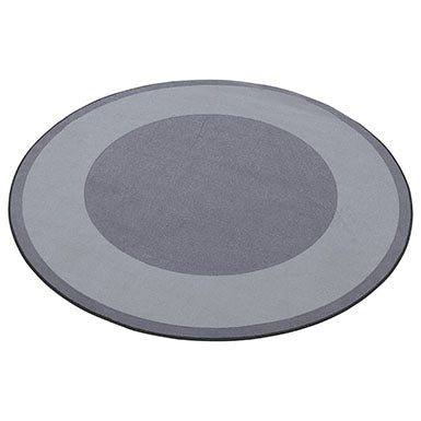 Two-Tone Area Rug 6ft Round - Grey