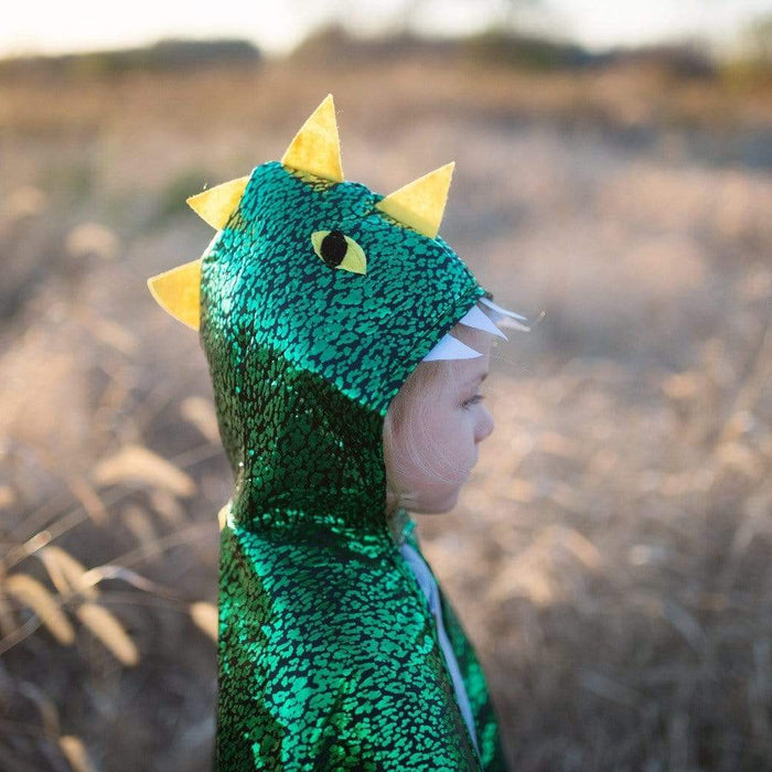Dragon Toddler Cape Green Metallic