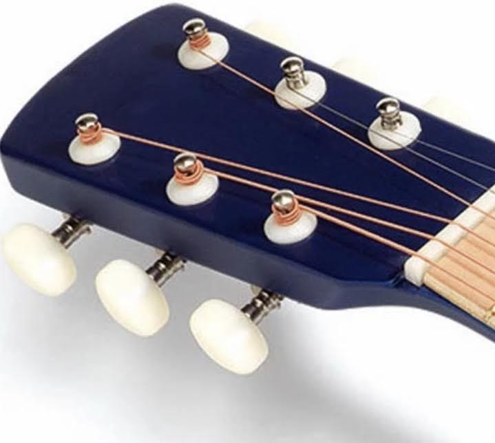 Djeco Animambo Small 6-String Wooden Guitar – 54cm Kids Guitar with Plectrum & Spare Strings (Ages 3+)
