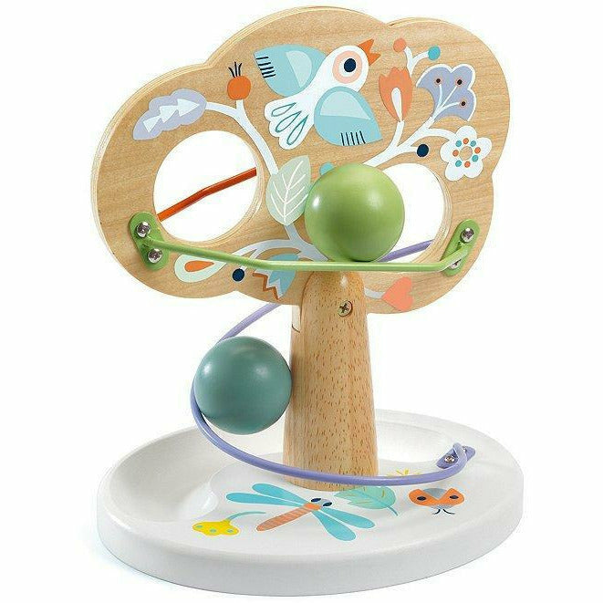 Djeco BDjeco BabyTree – Wood & Metal Baby Activity Tree (Ages 10m+)abyTree – Wood & Metal Baby Activity Tree (Ages 10m+)