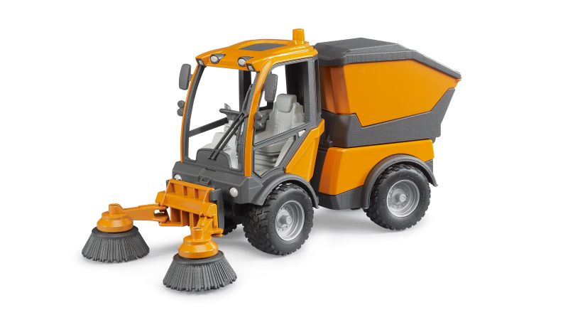 Bruder VarioCar Street Sweeper – Municipal Road Cleaning Vehicle with Rotating Brushes (Ages 4+)