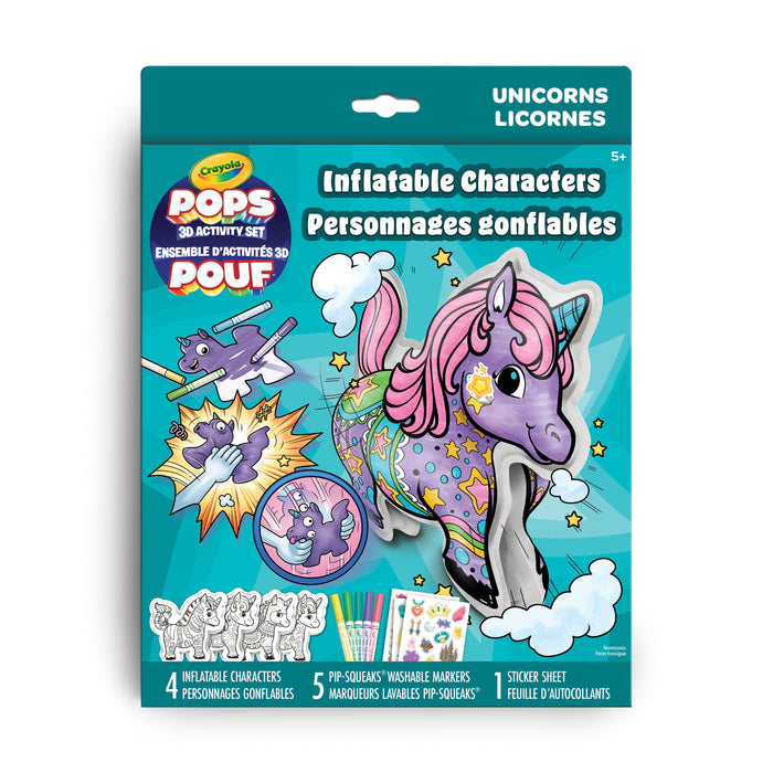 Crayola POPs 3D Activity Set, Inflatable Characters - Unicorn