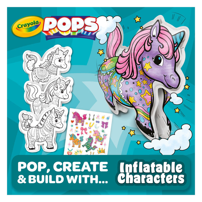 Crayola POPs 3D Activity Set, Inflatable Characters - Unicorn