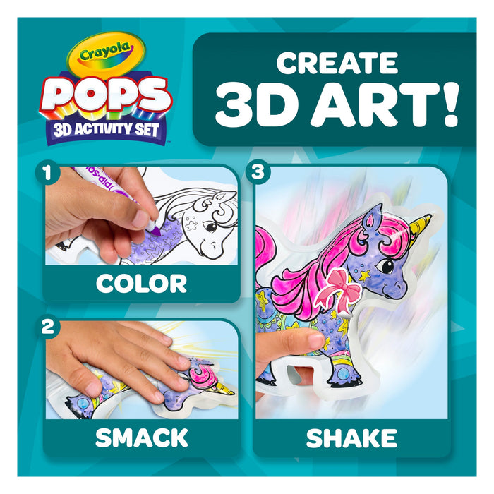 Crayola POPs 3D Activity Set, Inflatable Characters - Unicorn