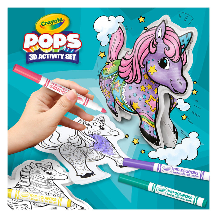 Crayola POPs 3D Activity Set, Inflatable Characters - Unicorn