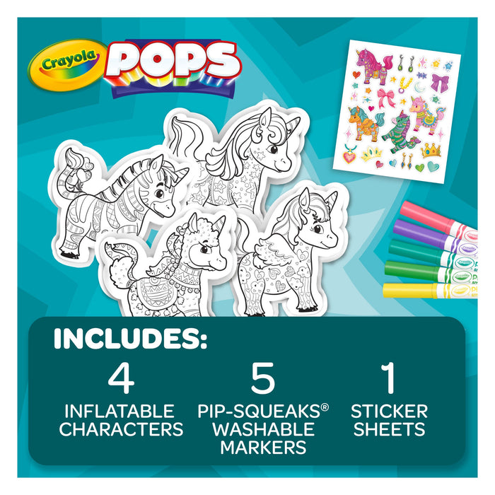 Crayola POPs 3D Activity Set, Inflatable Characters - Unicorn