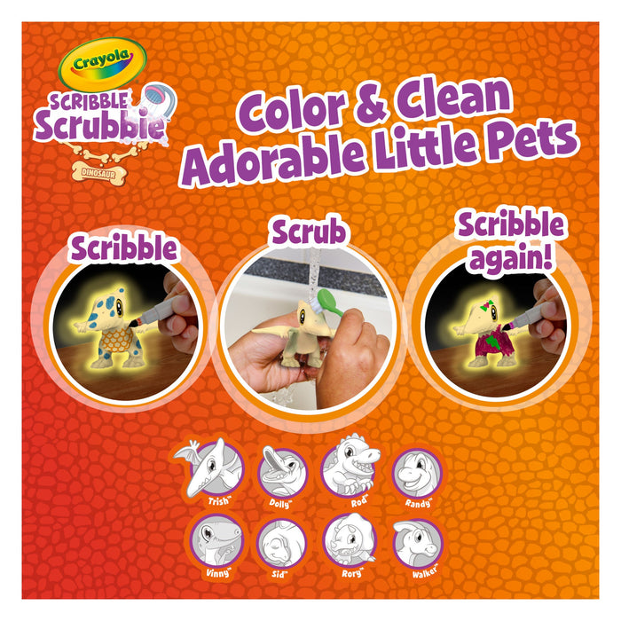 Crayola Scribble Scrubbie Dino 7ct. Combo Pack