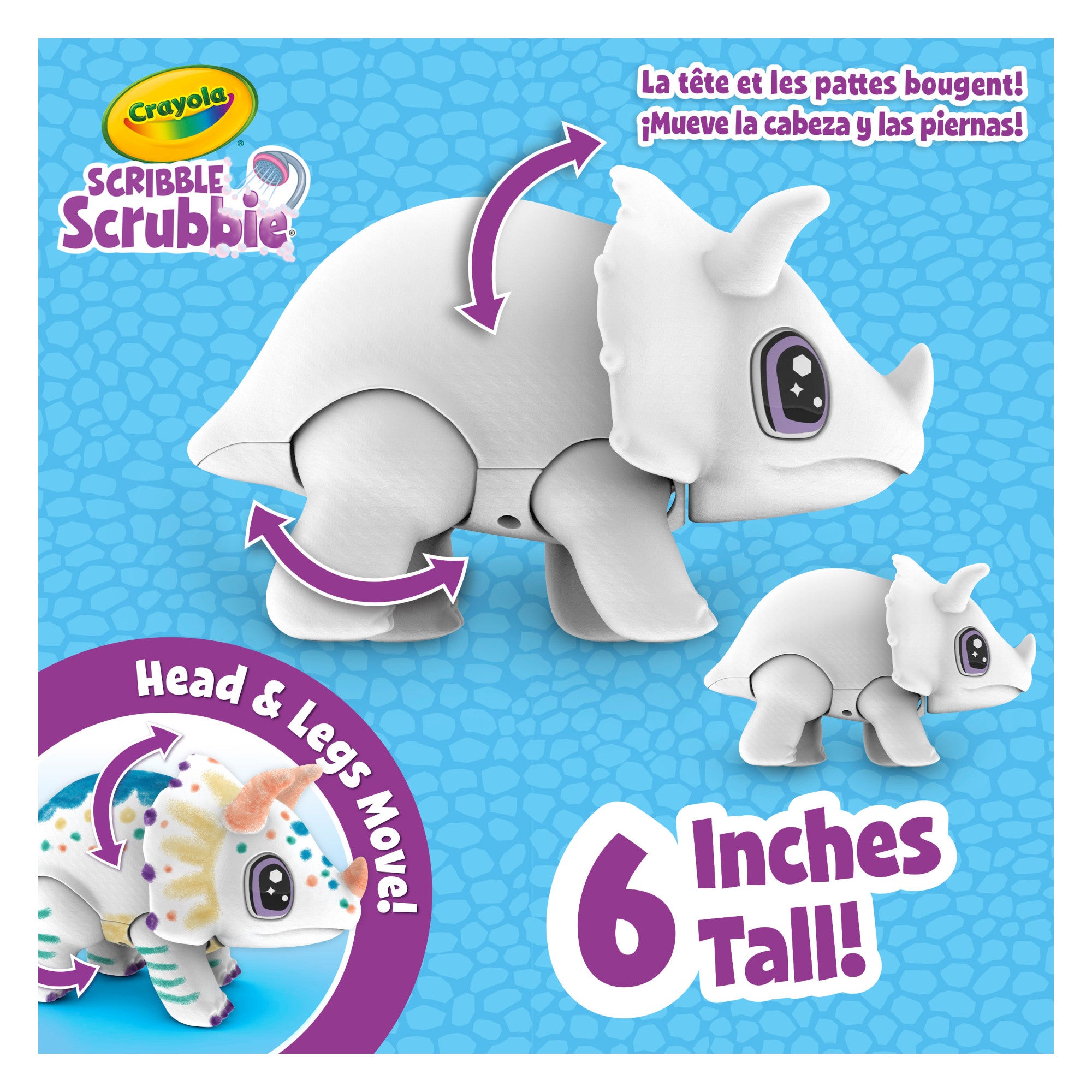 Crayola Scribble Scrubbie Jumbo Dinosaur 'Rory' – Colour & Wash Reusable Kids Toy