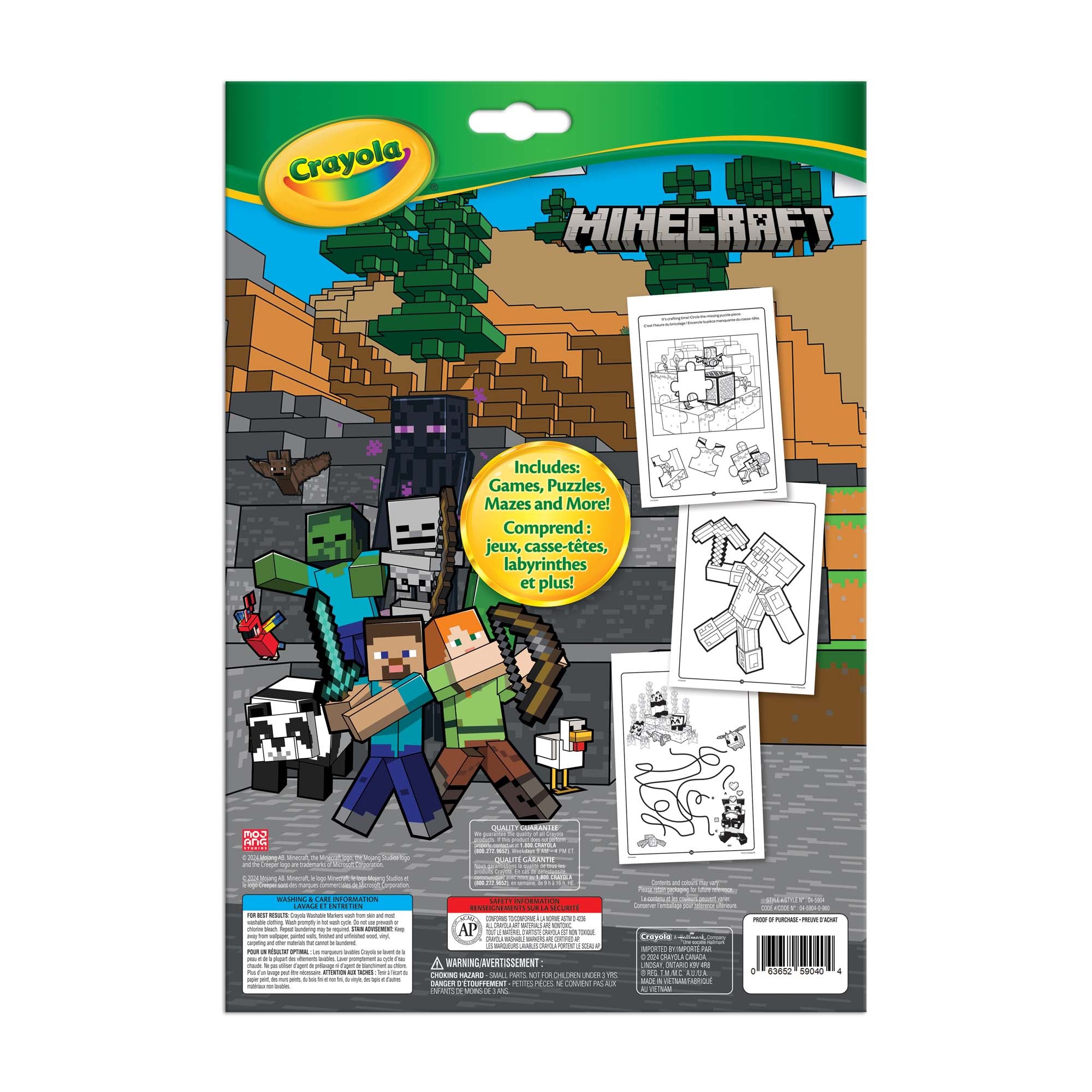 Crayola Minecraft Colouring & Activity Pad