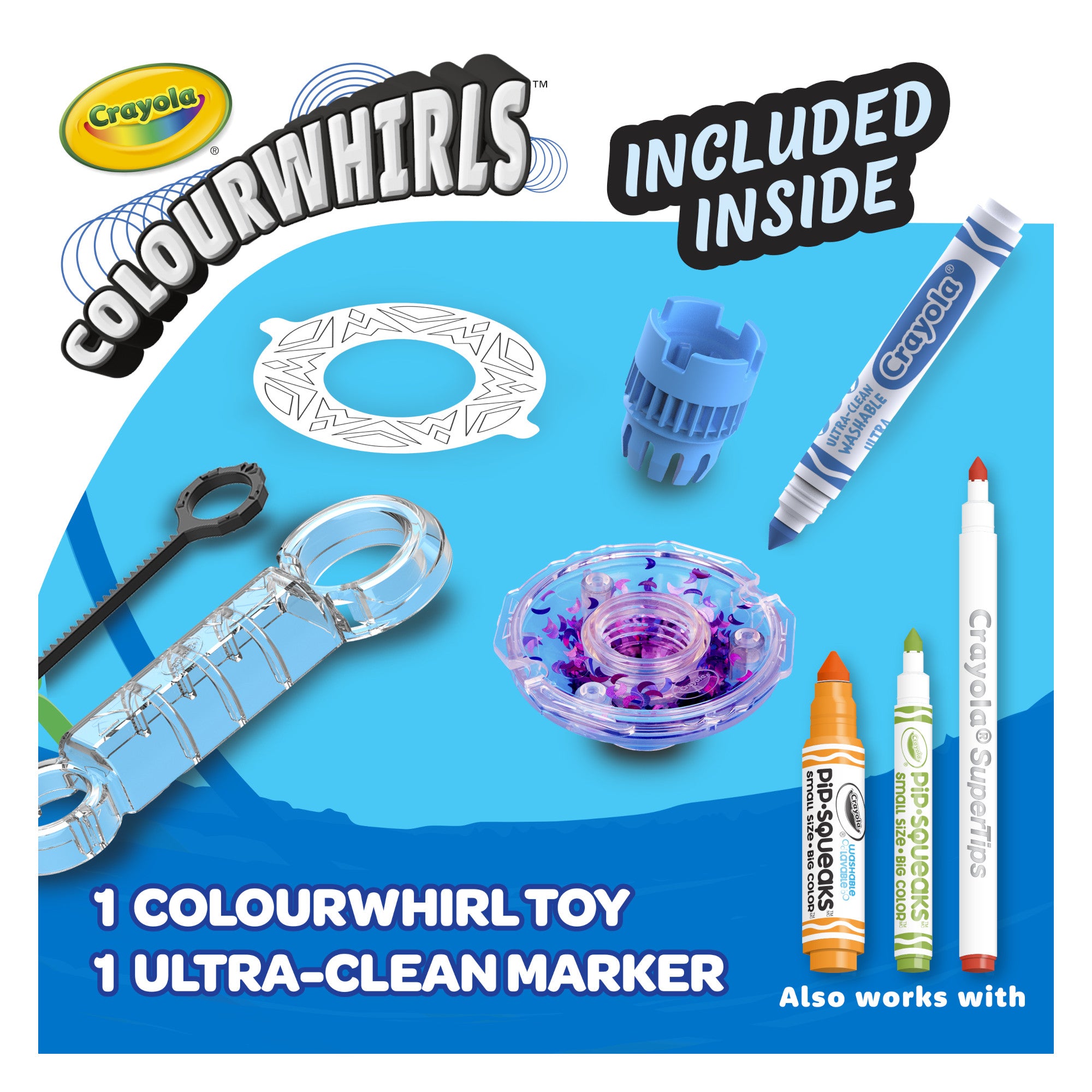 Crayola Arctic Spin Colour Whirls – Spin Art Activity Kit for Kids