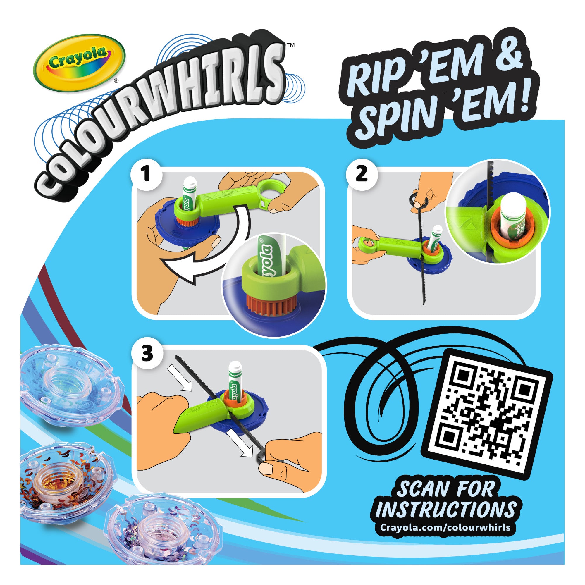 Crayola Arctic Spin Colour Whirls – Spin Art Activity Kit for Kids