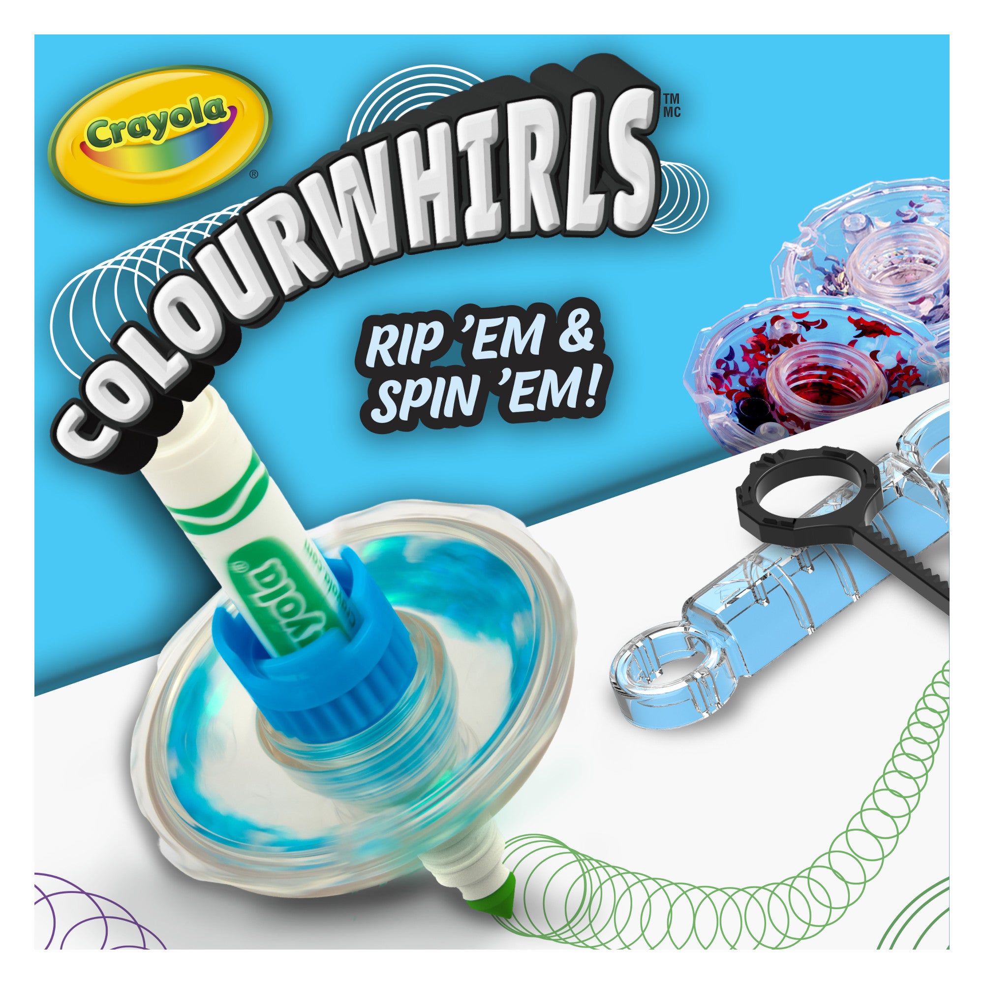 Crayola Arctic Spin Colour Whirls – Spin Art Activity Kit for Kids