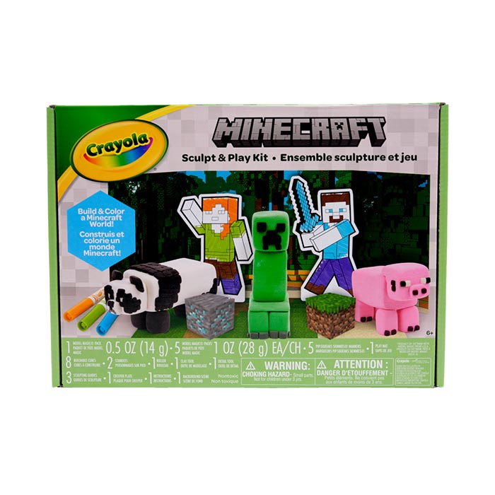 Crayola Minecraft Sculpt & Play Kit – Model Magic Clay Building Activity for Minecraft Fans (Ages 6+)