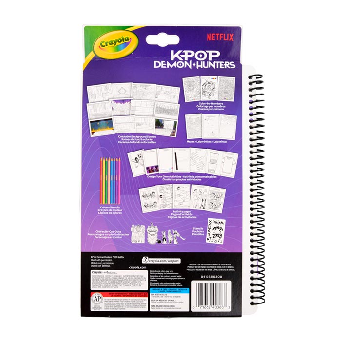 Crayola K-Pop Demon Hunters Colour & Sketch Activity Pad – Licensed KDH Activity Pad (Ages 6+)