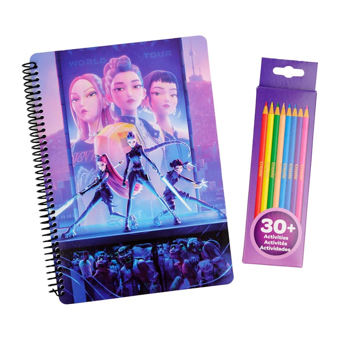 Crayola K-Pop Demon Hunters Colour & Sketch Activity Pad – Licensed KDH Activity Pad (Ages 6+)