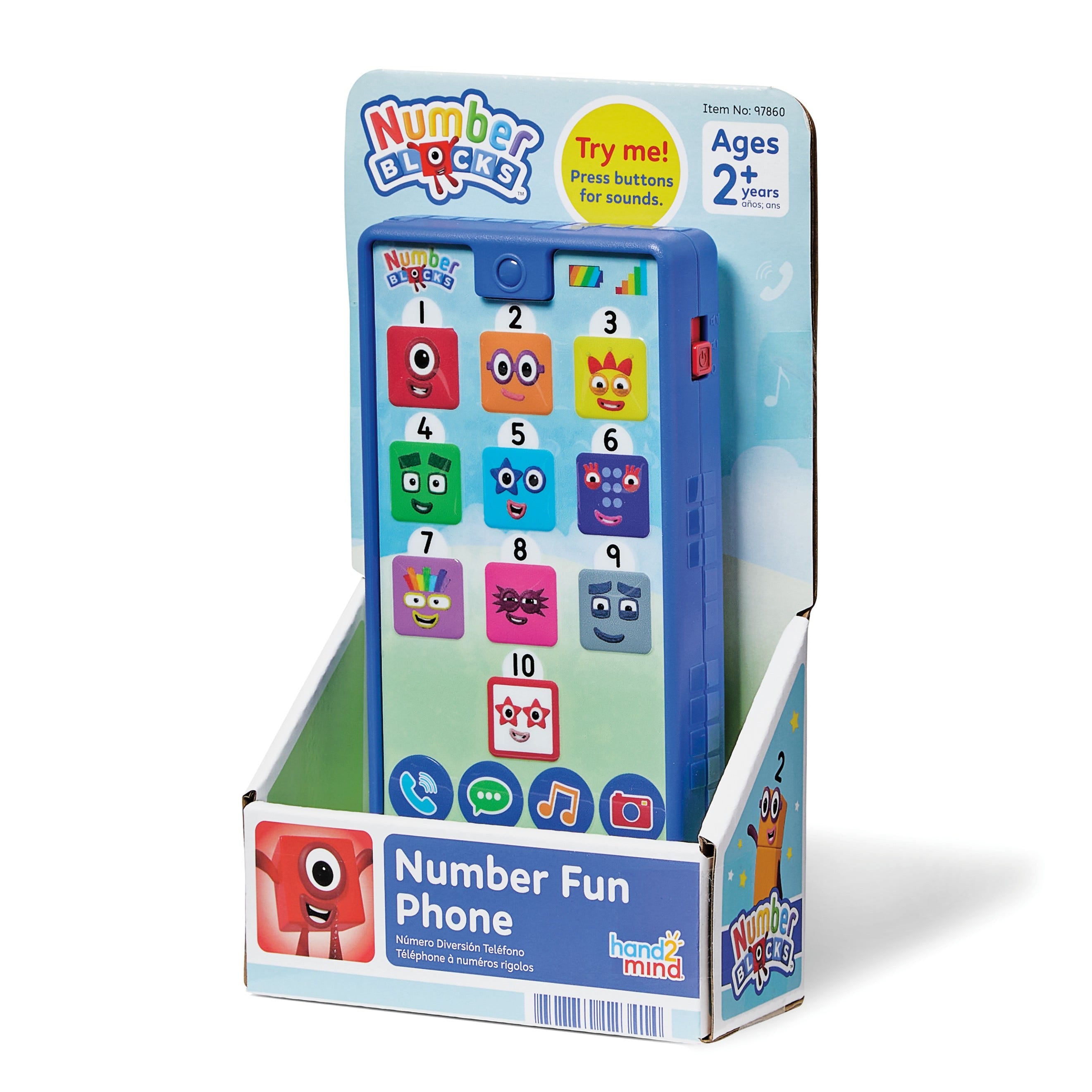 Hand2Mind Numberblocks Number Fun Learning Phone – Interactive Counting Toy for Toddlers (Ages 3+)