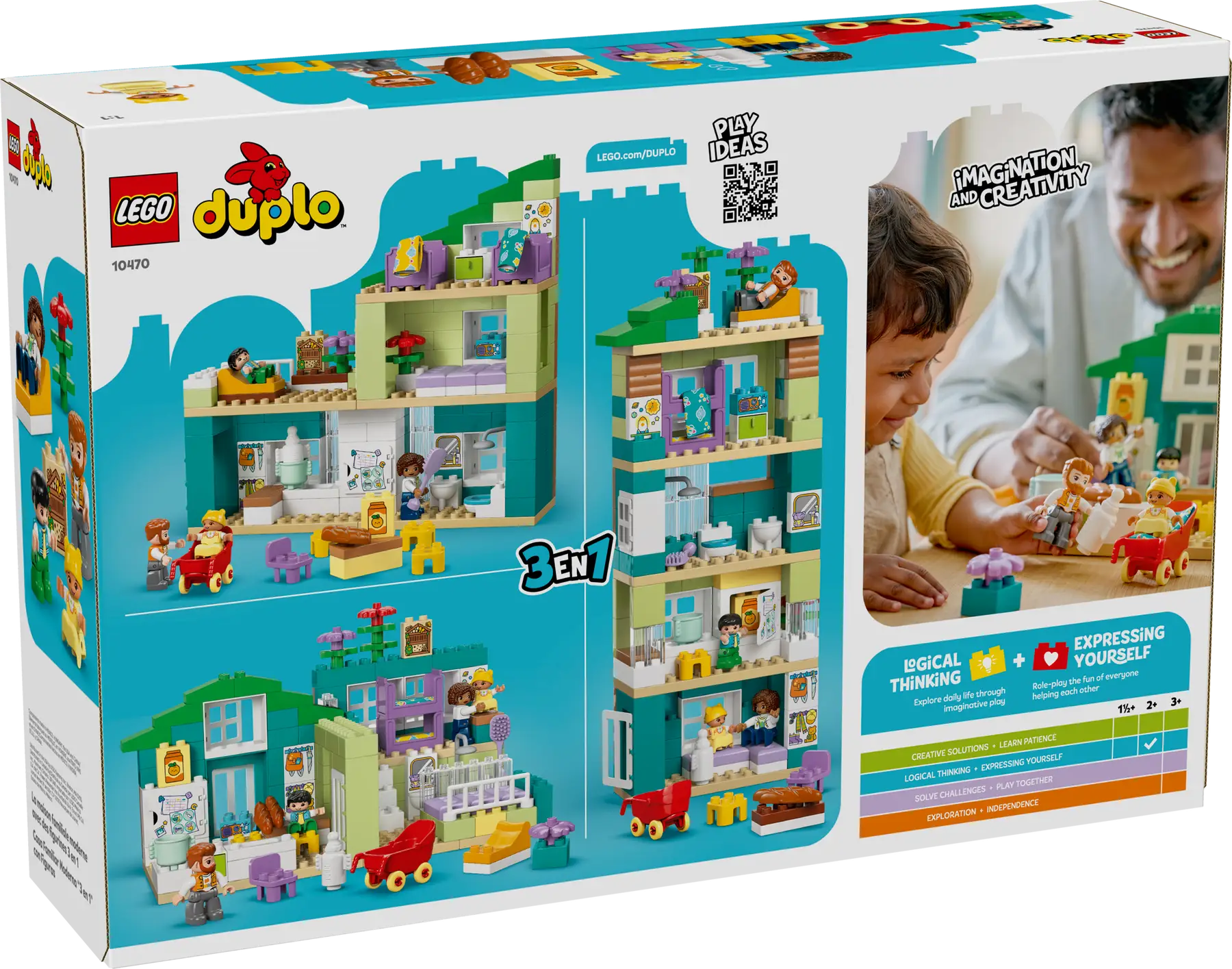 Lego 3 in 1 Modern Family House with Figures (10470)