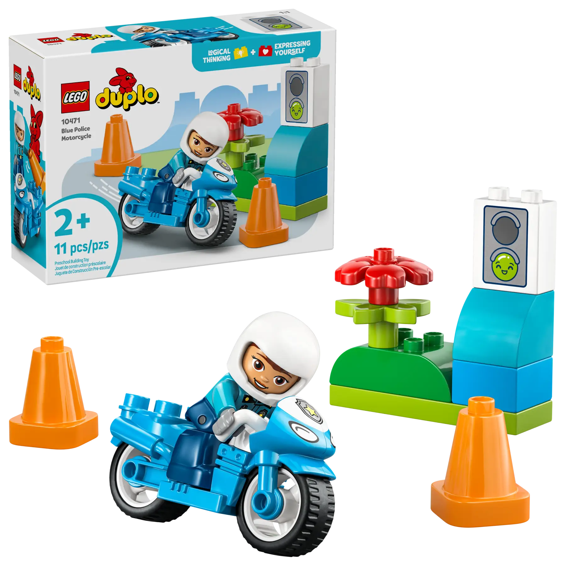 Lego Blue Police Motorcycle  (10471)