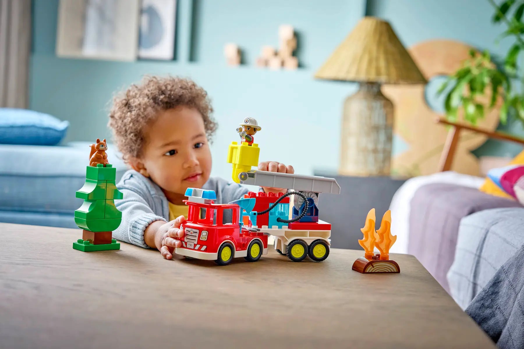 Lego Fire Truck with Hose and Firefighter (10473)