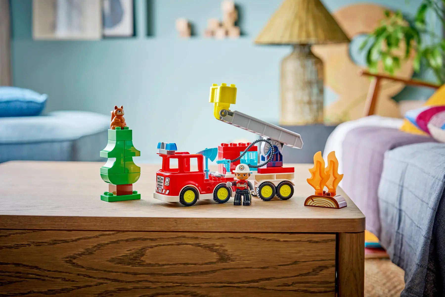 Lego Fire Truck with Hose and Firefighter (10473)