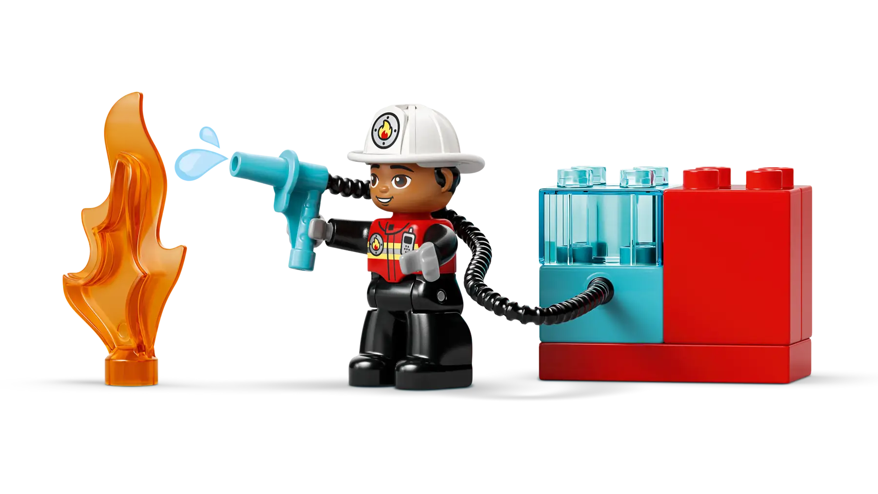 Lego Fire Truck with Hose and Firefighter (10473)