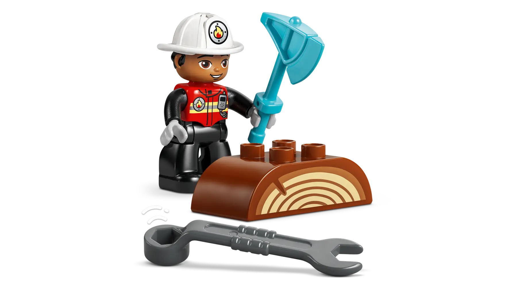 Lego Fire Truck with Hose and Firefighter (10473)