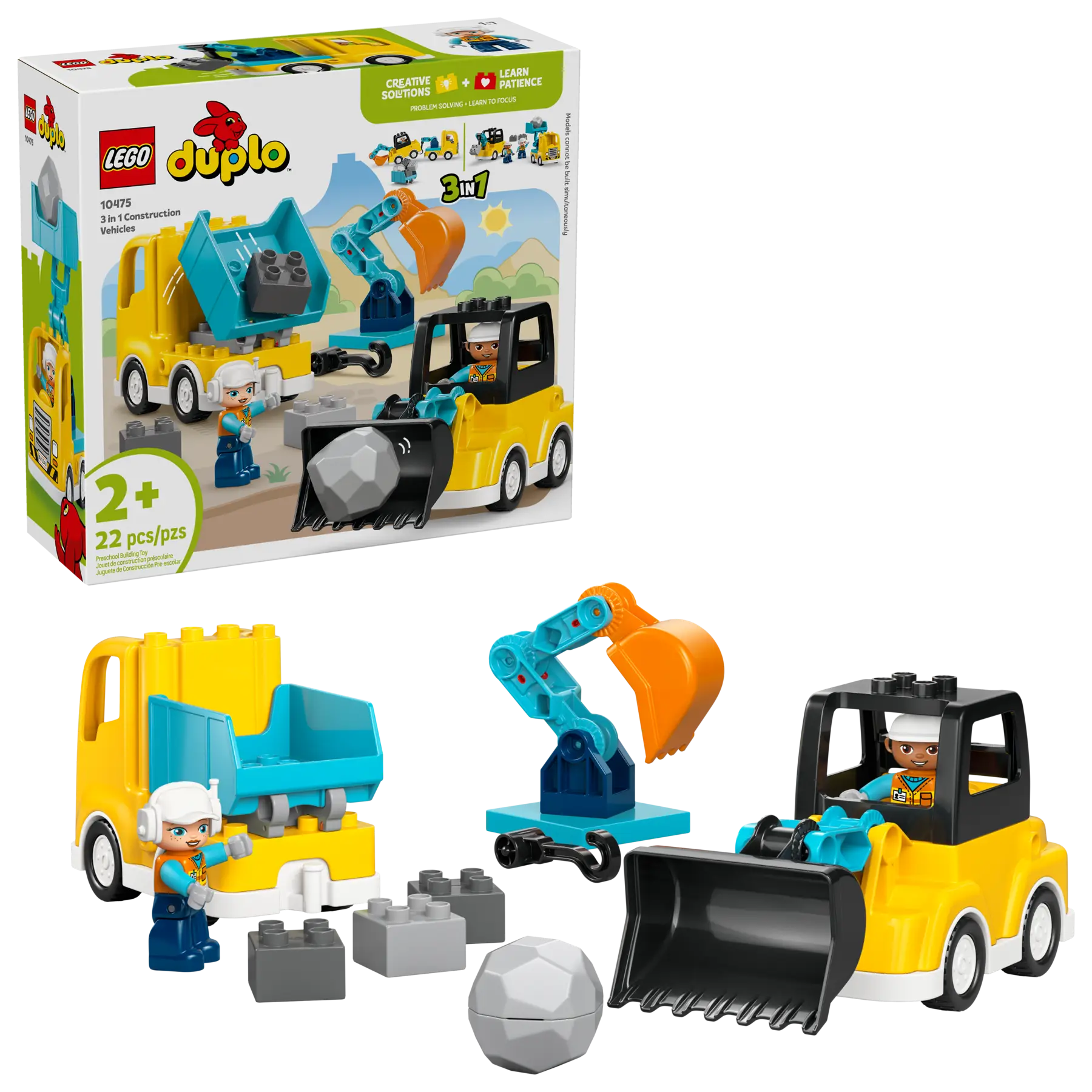 Lego 3 in 1 Construction Vehicles  (10475)