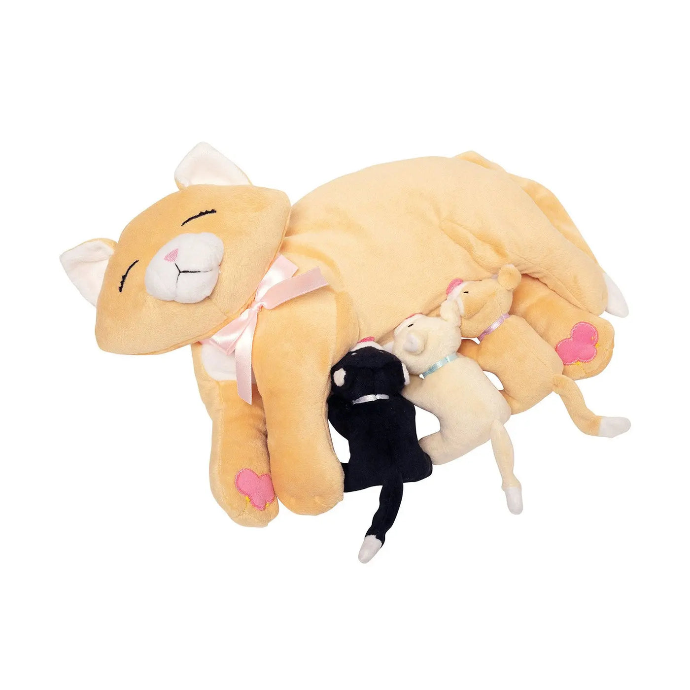 Manhattan Toy Nursing Nina Cat & Kittens 10" – Nurturing Play Cat Family Plush Set