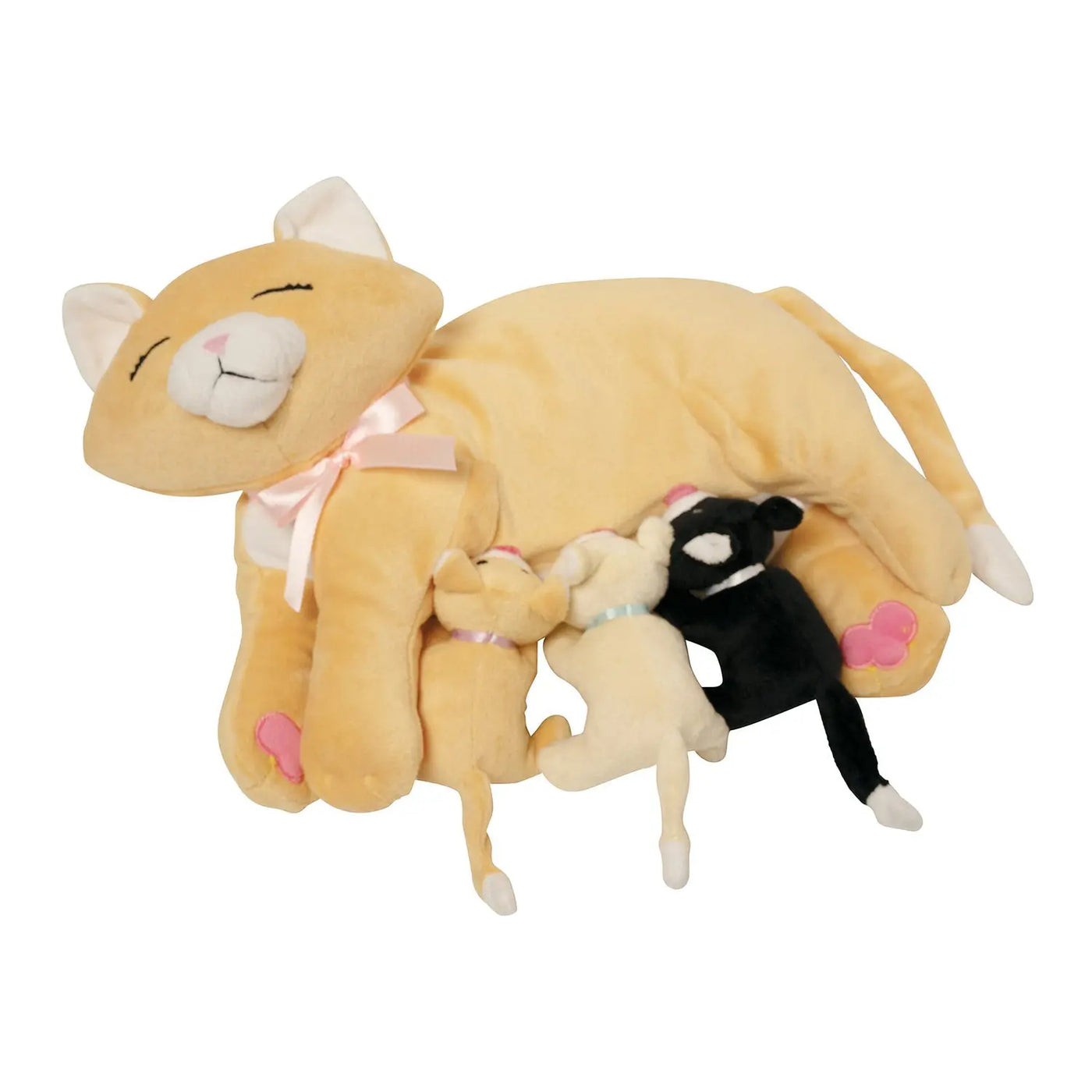 Manhattan Toy Nursing Nina Cat & Kittens 10" – Nurturing Play Cat Family Plush Set