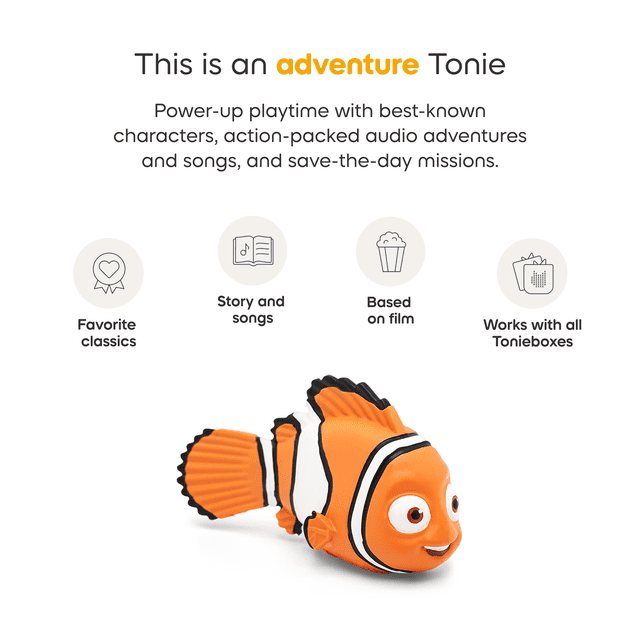 Tonies Disney & Pixar Finding Nemo – Screen-Free Audio Tonie Figure with Stories & Songs for Kids (Ages 1+)
