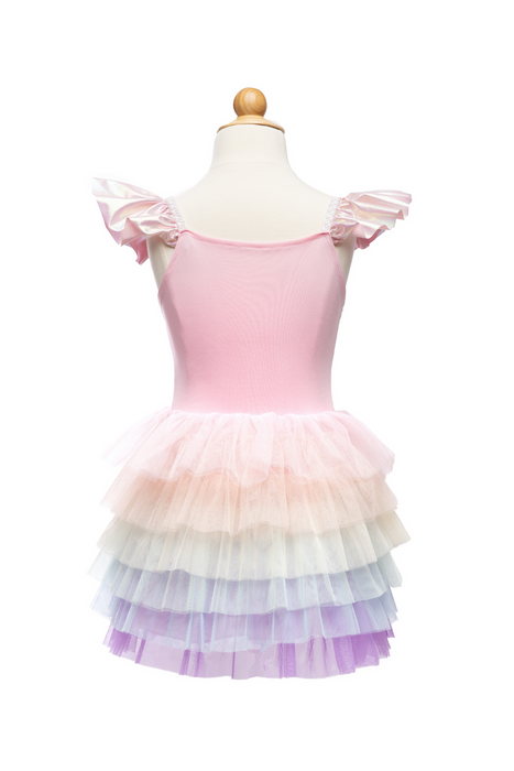 Great Pretenders Rainbow Ruffle Tutu Dress, Pink/Multi, Size 5-6