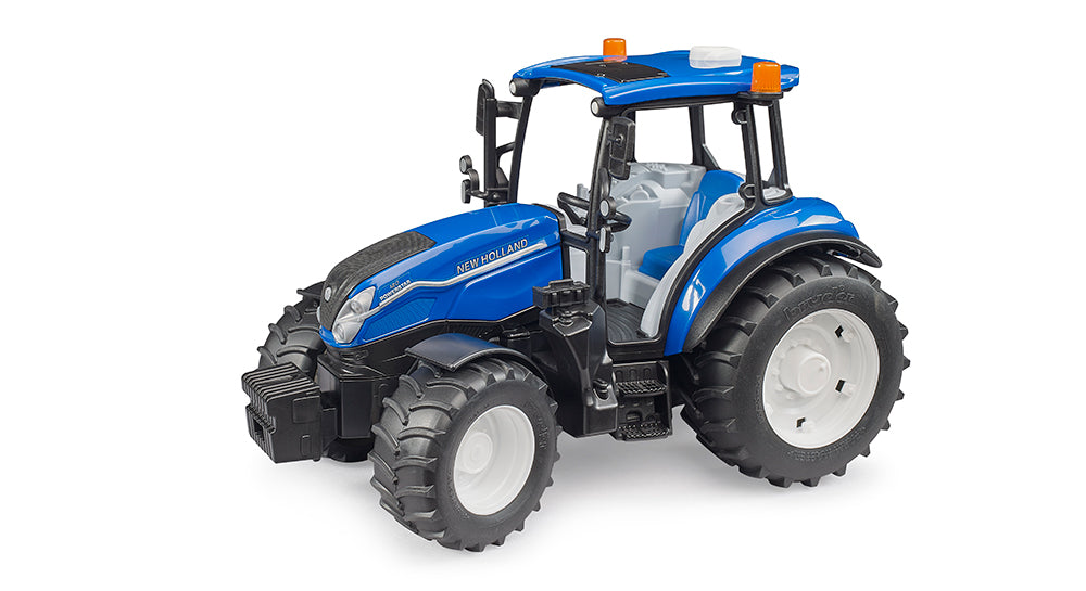 Bruder New Holland Powerstar T5.120 Tractor – 1:16 Compact Farm Toy with Steering (Ages 3+)