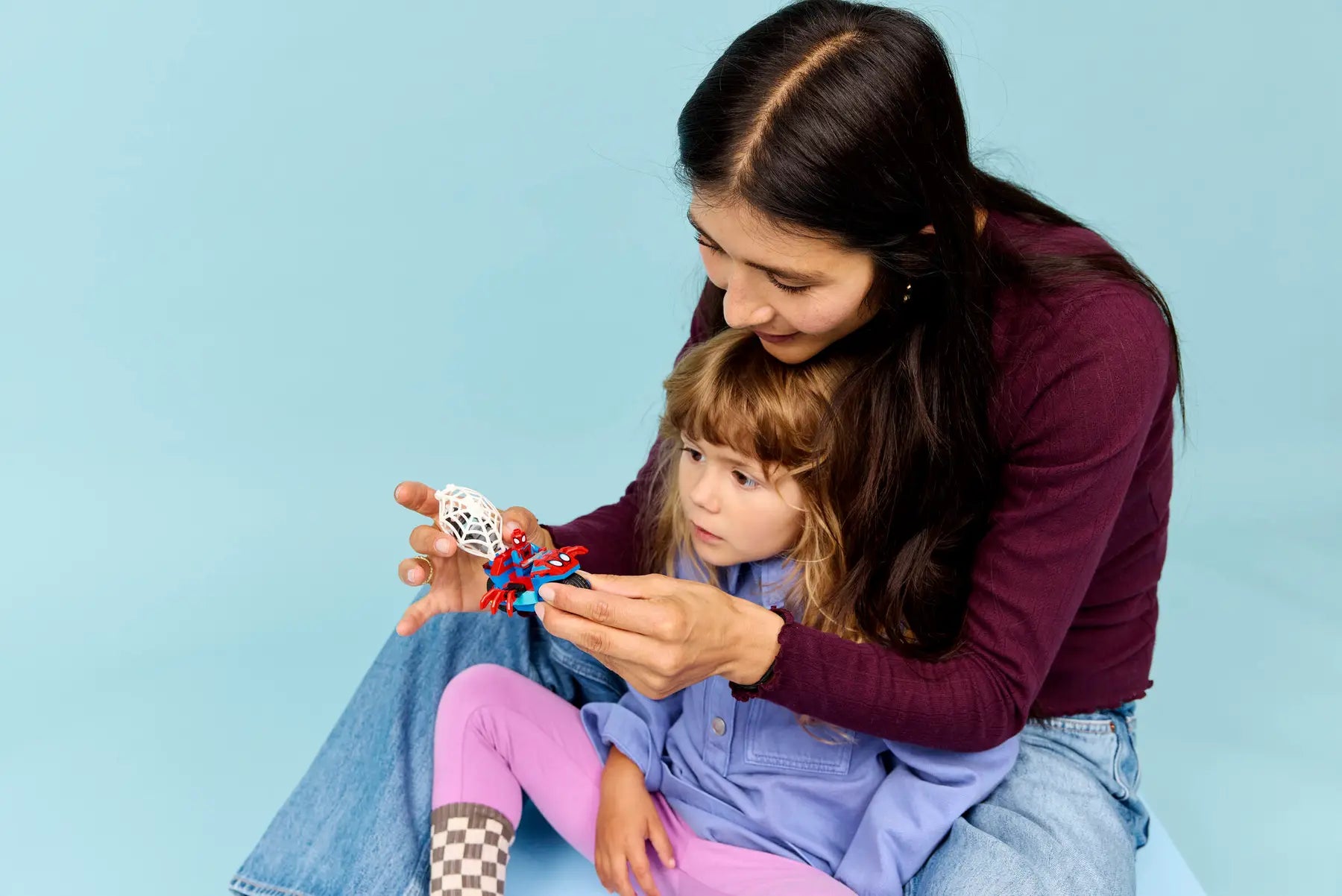 Lego Spidey on his Motorcycle vs. Rhino (11206)