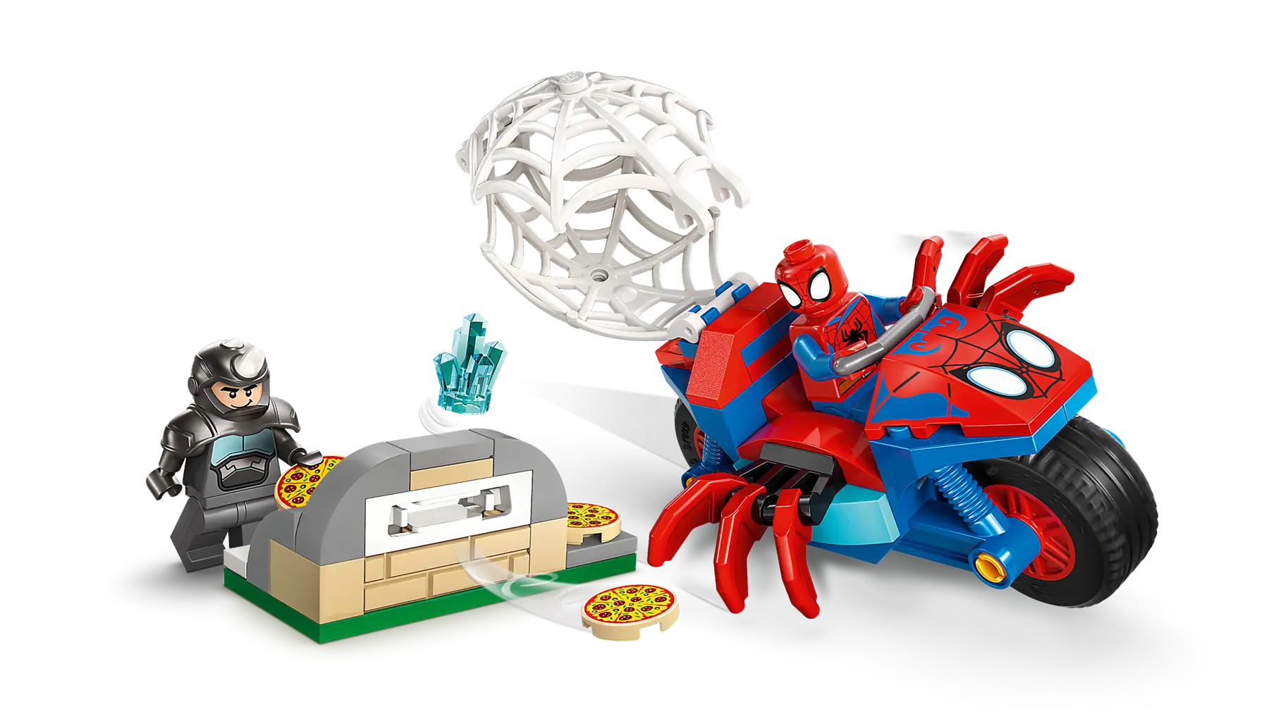 Lego Spidey on his Motorcycle vs. Rhino (11206)