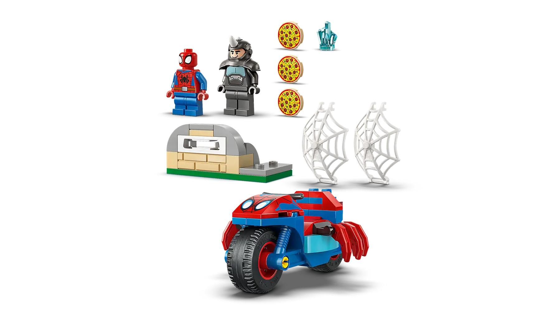 Lego Spidey on his Motorcycle vs. Rhino (11206)