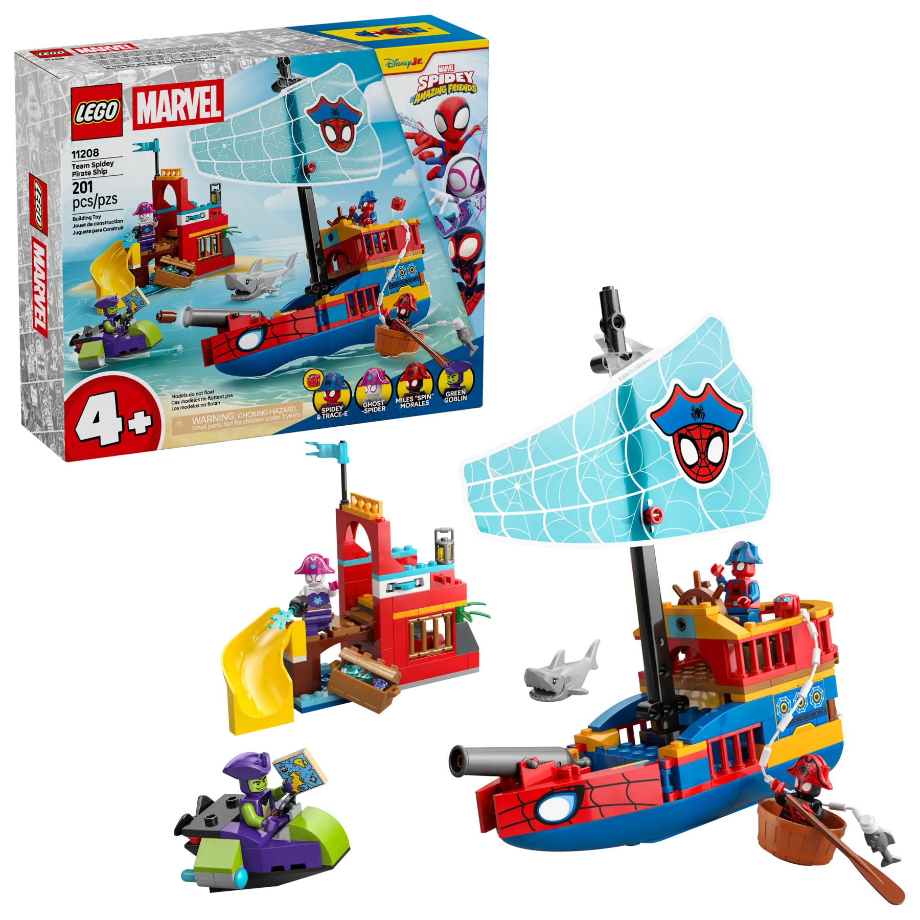 Lego Team Spidey Pirate Ship  (11208)