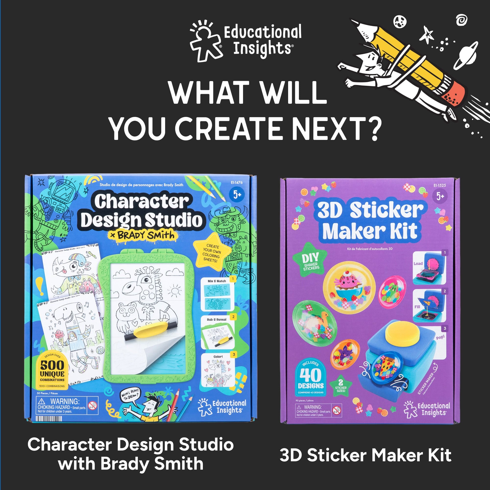 Educational Insights Graphic Novel Kit – Light Board Tracing Studio for Comics & Graphic Novels with Brady Smith (Ages 6+)