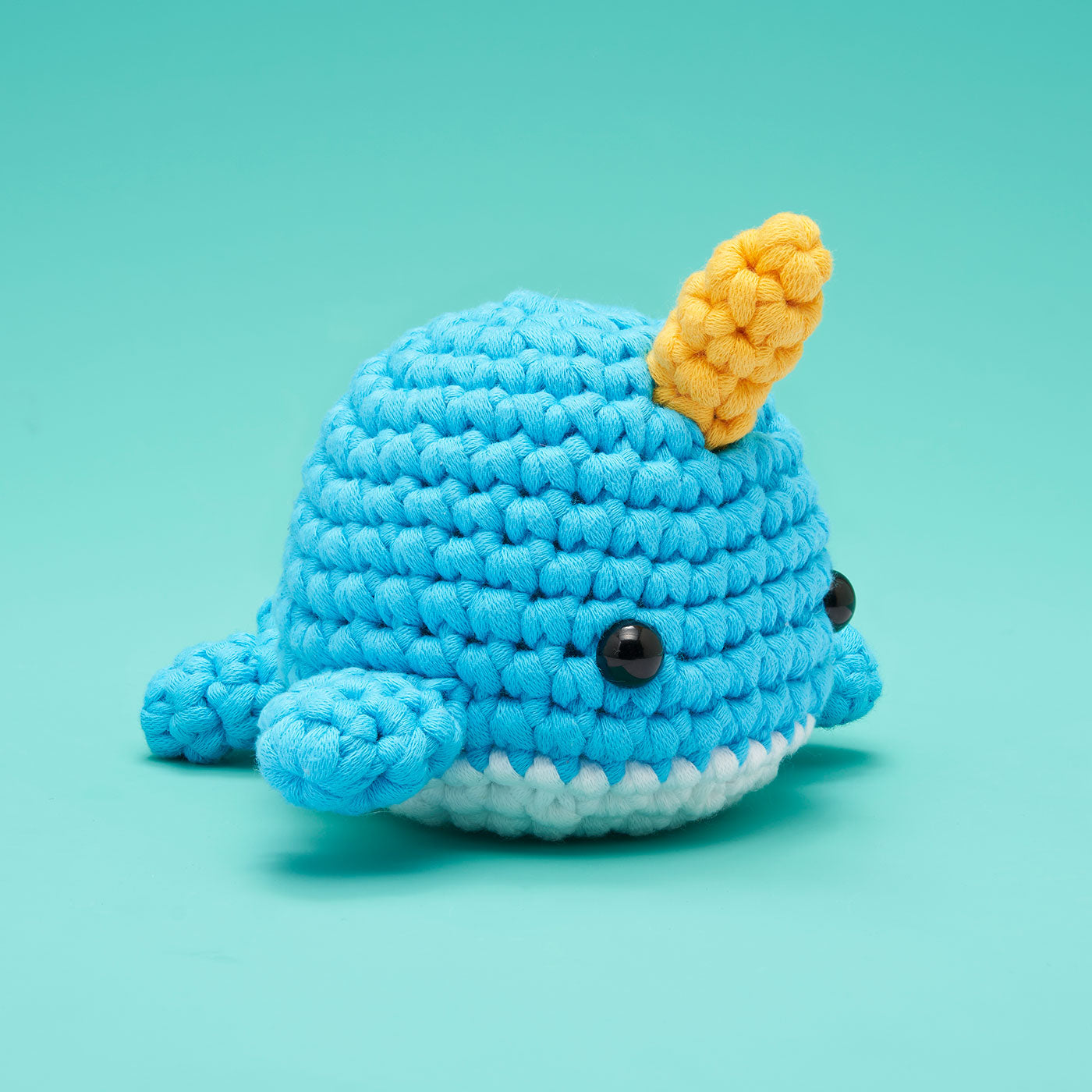 The Woobles Bjorn the Narwhal Beginner Crochet Kit | Easy Amigurumi Kit for Ages 8+