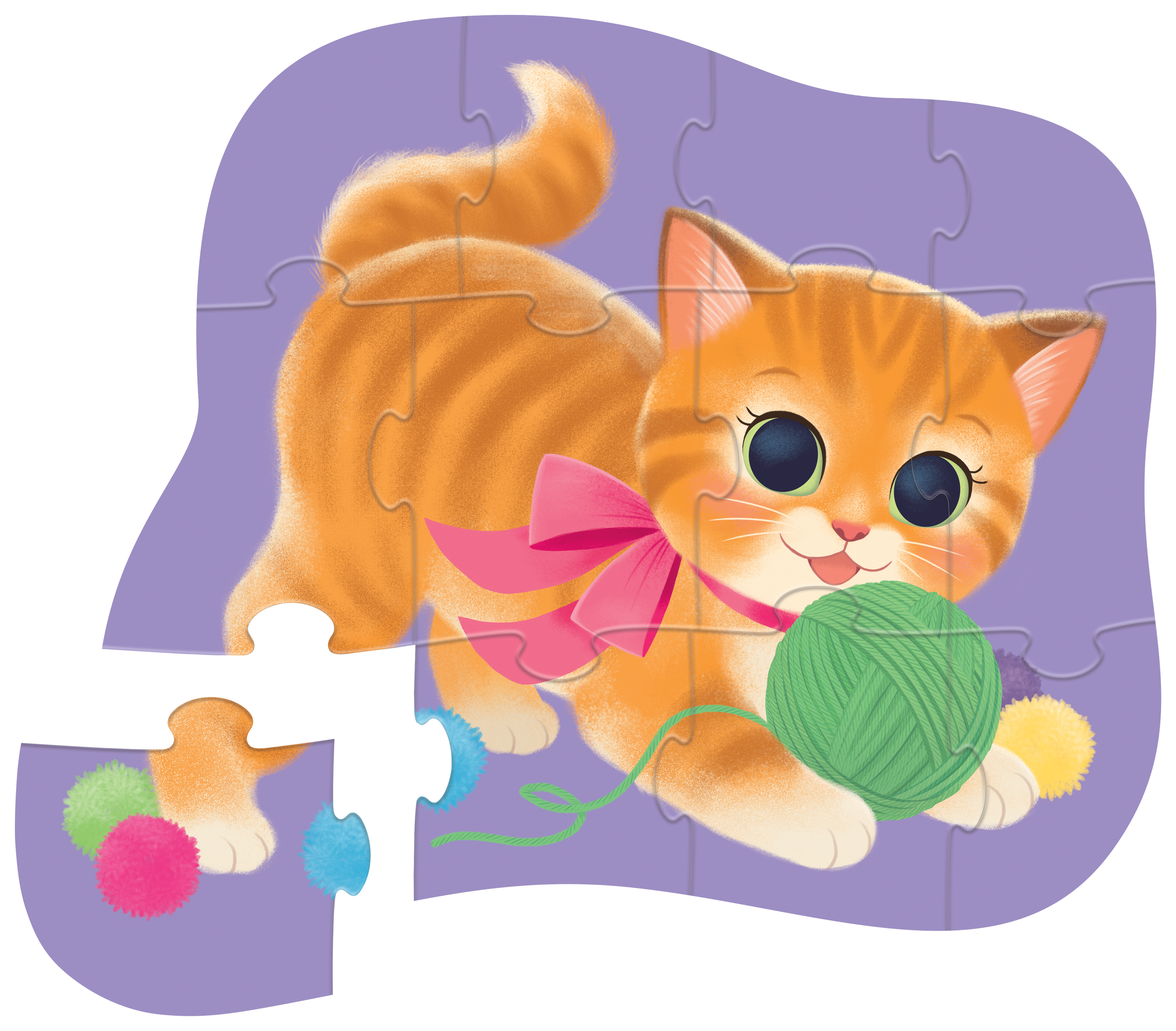 Crocodile Creek Cute Kitten 12-Piece Mini Puzzle for Toddlers