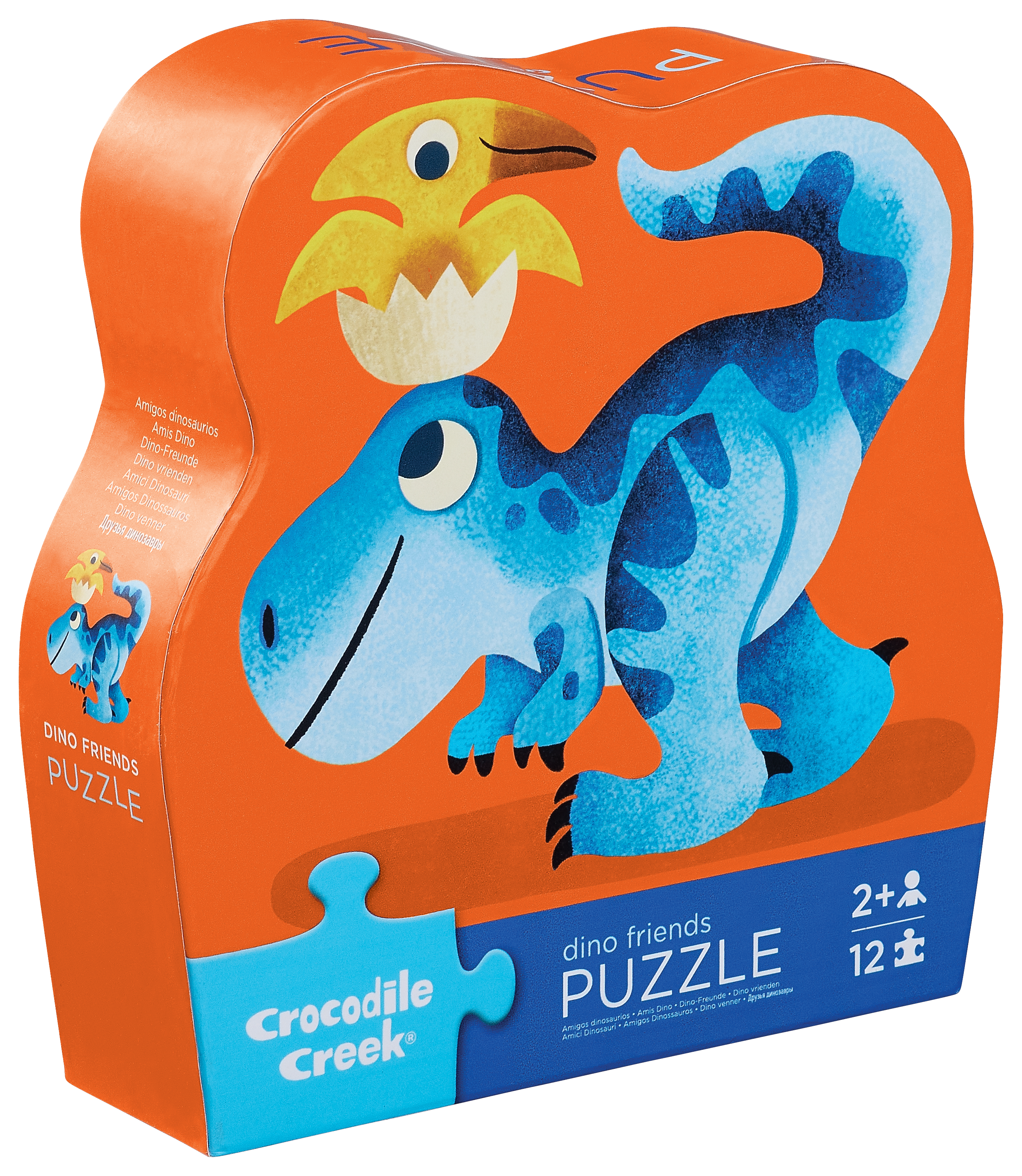 Crocodile Creek Dino Friends 12-Piece Mini Puzzle for Toddlers