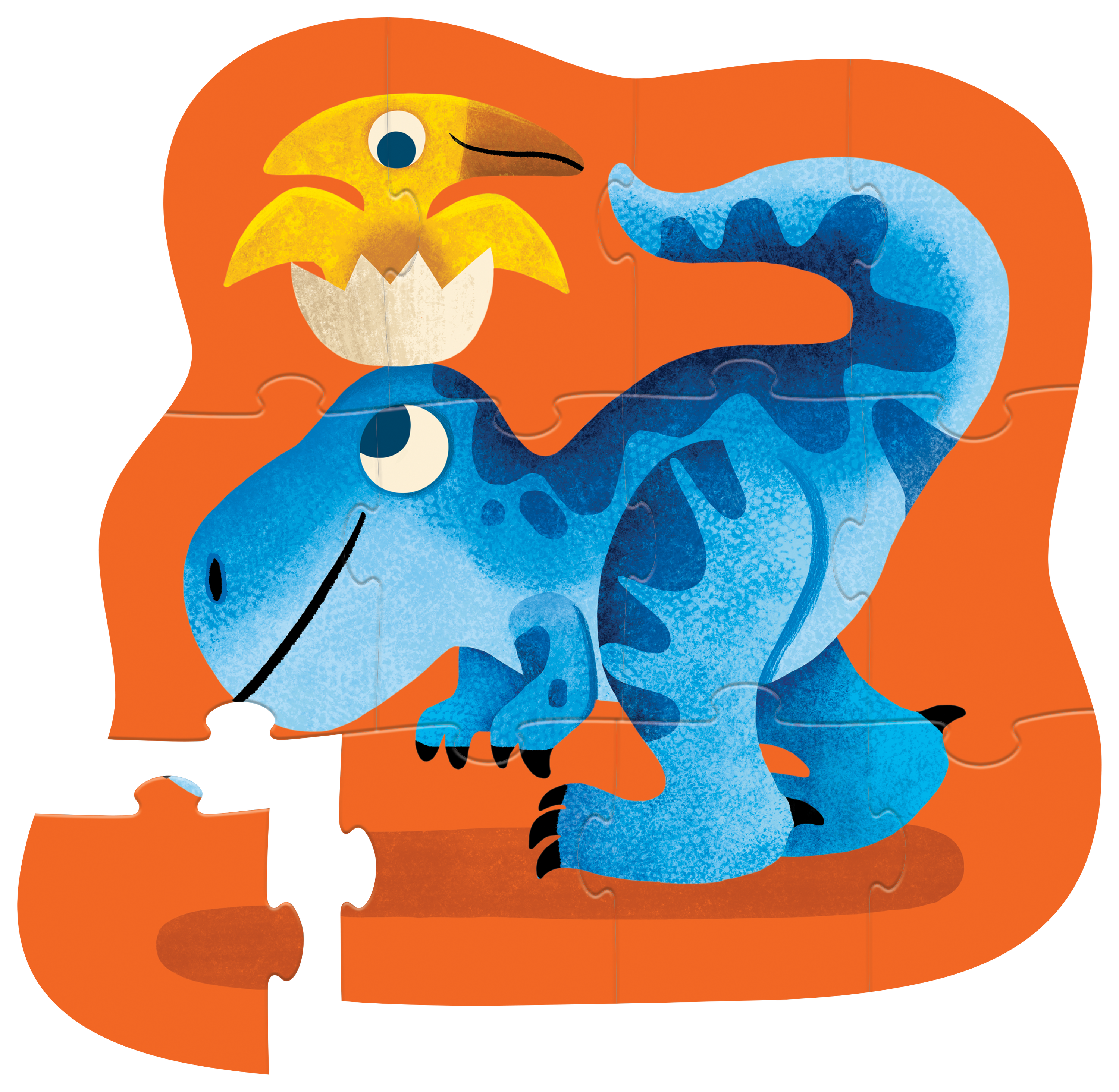 Crocodile Creek Dino Friends 12-Piece Mini Puzzle for Toddlers