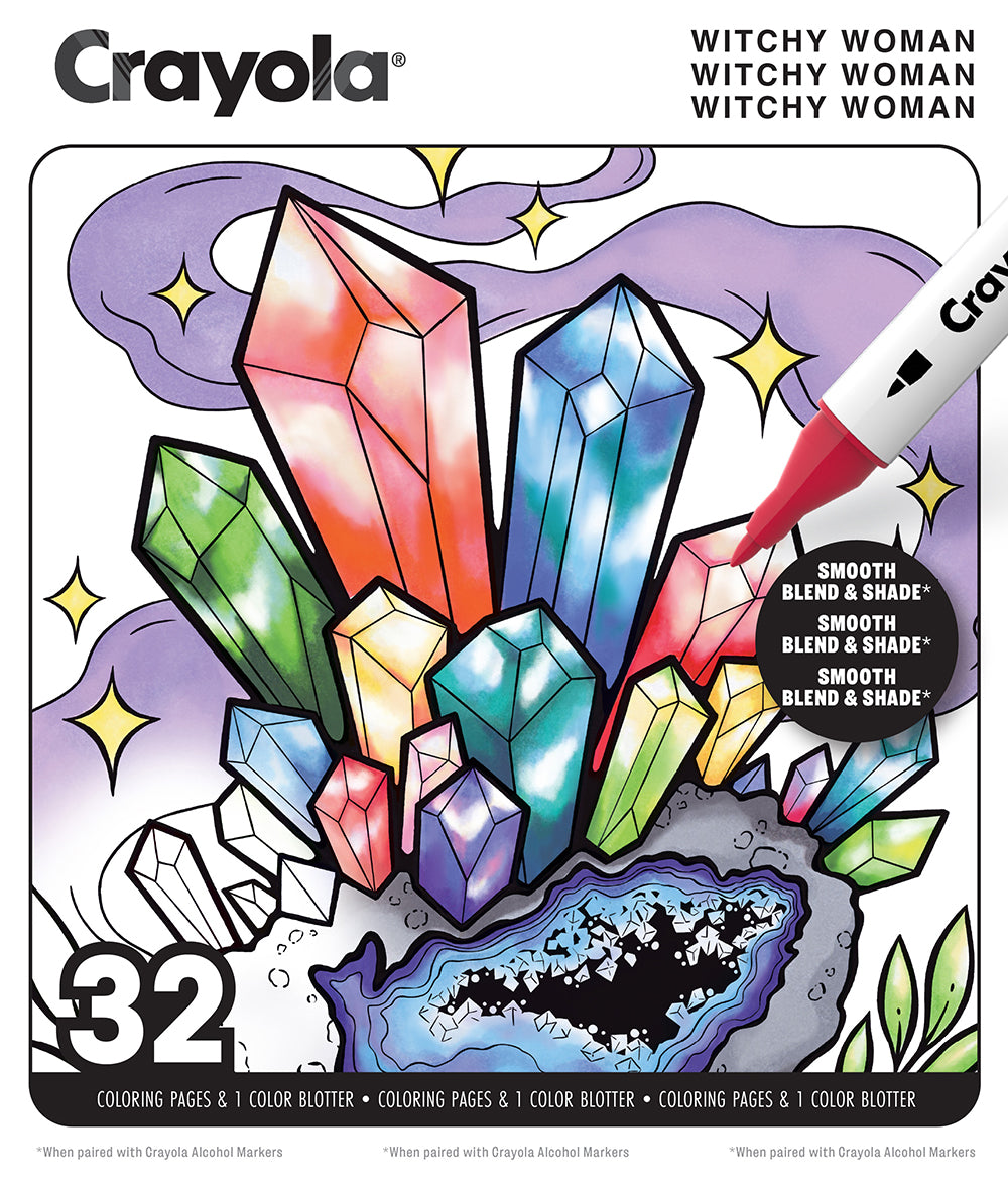 Crayola Aged Up Colouring Book - Witchy Woman – Adult Colouring Book by Real Artist (Ages 14+)