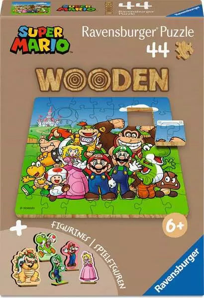 Ravensburger WOOD Super Mario 44-Piece Wooden Jigsaw Puzzle – Premium Nintendo Puzzle (Ages 5+)