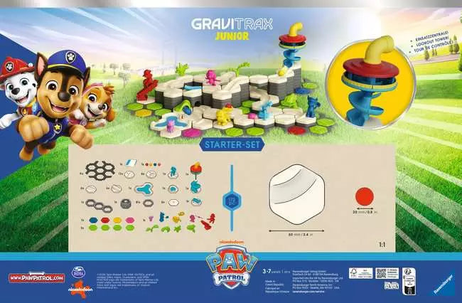 Ravensburger GraviTrax Junior PAW Patrol XXL Set – Deluxe Marble Run Playset for Kids (Ages 3+)