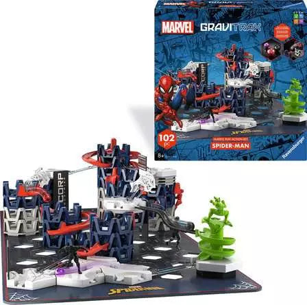 Ravensburger GraviTrax Spider-Man Medium Set – Marvel STEM Marble Run Building Set (Ages 8+)