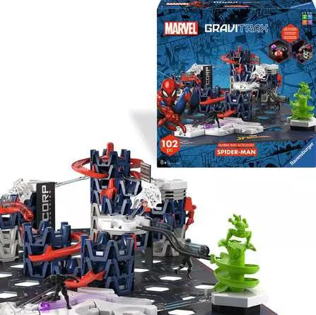 Ravensburger GraviTrax Spider-Man Medium Set – Marvel STEM Marble Run Building Set (Ages 8+)