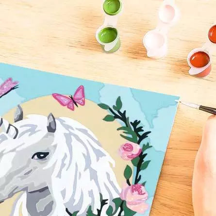 Ravensburger CreArt Kids Unicorn Portrait with Glitter – Large Glitter Paint Art Kit (Ages 7+)