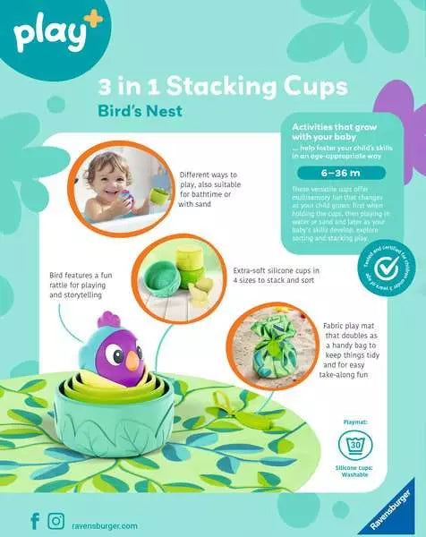 3-in-1 Stacking Cups: Bird's Nest *